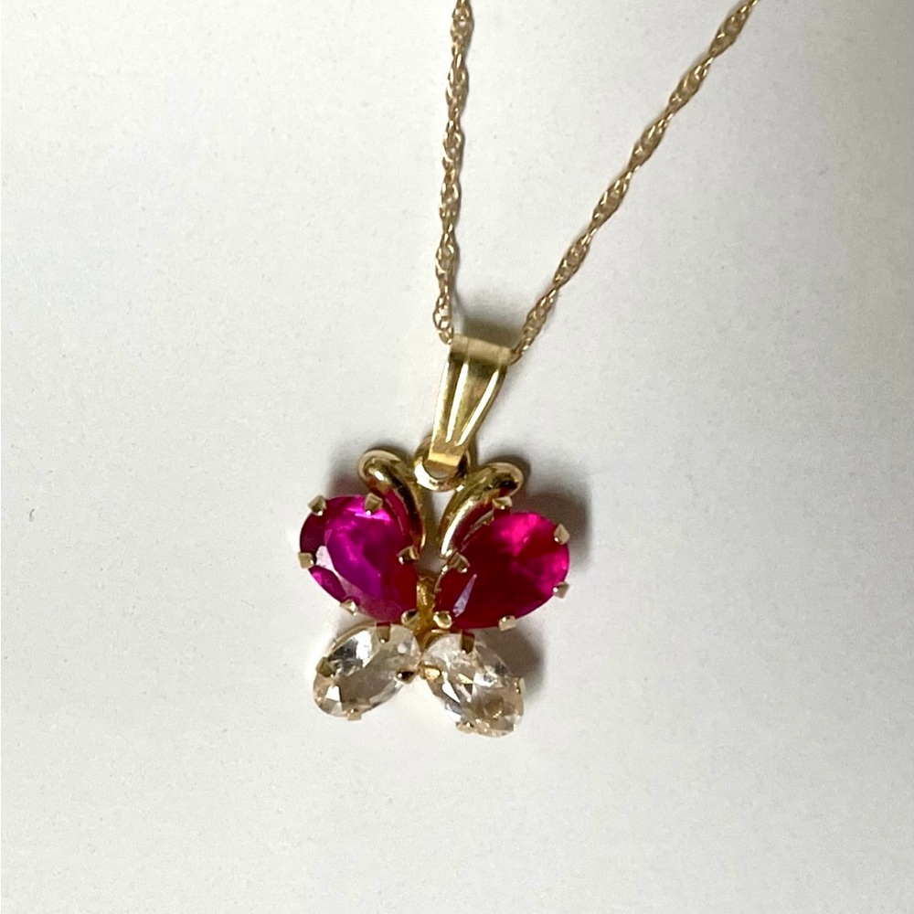 14k Butterfly Necklace